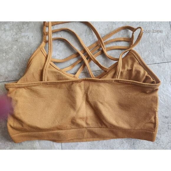 Zenana gold athletic bra, bralette - Picture 2 of 6